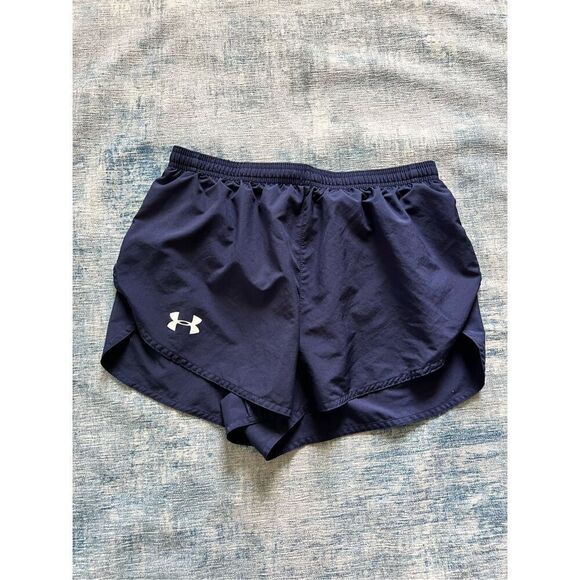Under Armour Dark Navy Blue Athletic Running Shorts Women's Medium - Picture 1 of 5